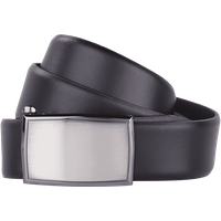 Lloyd Men's Belts Ledergürtel mit matt glänzender Metallschließe in Black, Größe 85 von Lloyd Men's Belts
