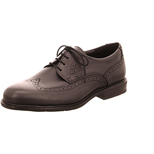 LLOYD Herren Kaleb, Männer Businessschuhe,lose Einlage,Extraweit,rahmengenäht,Welted,Full-Brogue,Derby,schnürung,elegant,SCHWARZ,40.5 EU / 7 UK von LLOYD