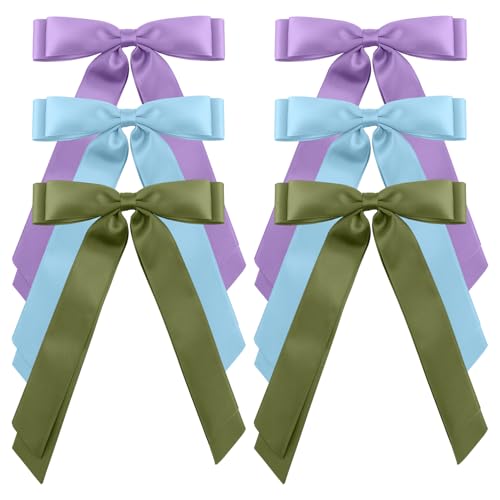 Haarspange mit Schleife, Haarschleifen für Mädchen, Haarschleifen für Mädchen 4–6, Haarschleifen für Mädchen 8–12, weiße Schleifen für Mädchenhaar von LmashRbaiw