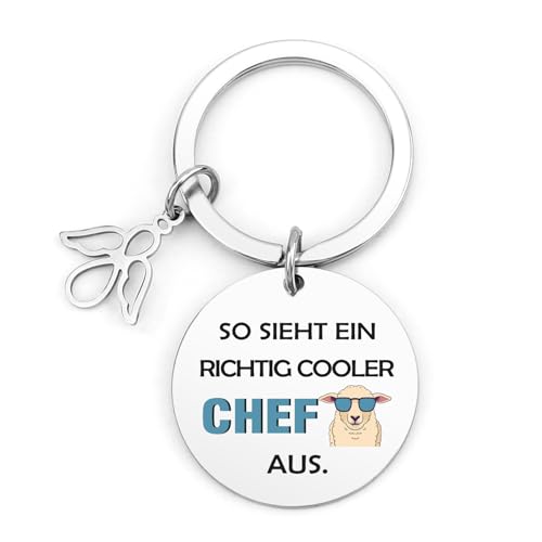 LmashRbaiw Chef Geschenk,Schlüsselanhänger Chef,Witziges Geschenk für Kollegen Ehemann Freund von LmashRbaiw