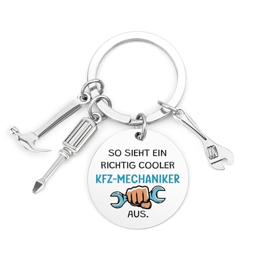 LmashRbaiw Kfz Mechaniker Geschenk Schlüsselanhänger,Geschenk für Werkstatt Kollege,Geschenk Kfz Mechaniker Maschinenbauer Werkzeugmacher Mechatroniker Werkstatt Zubehör Spruch Mann Auto von LmashRbaiw