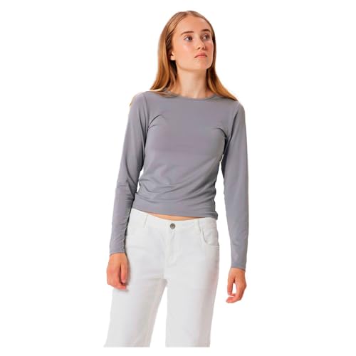 Lmtd Damen Nlfdinci Ls Short S Top Noos, Sharkskin, 158-164 von Lmtd