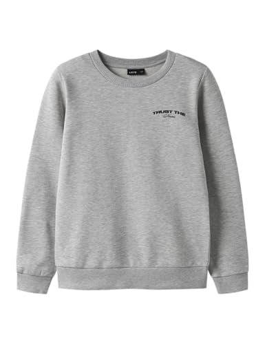 Lmtd Herren Nlmbrust Ls Bru O-Neck Sweat, Light Grey Melange, 146-152 von Lmtd