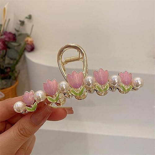 Frauen Haar Klaue Elegant Gold Blumen Haar Clips Haarspange Stirnband Pferdeschwanz Clip HeadwHair Zubehör Tiara von Lmtossey