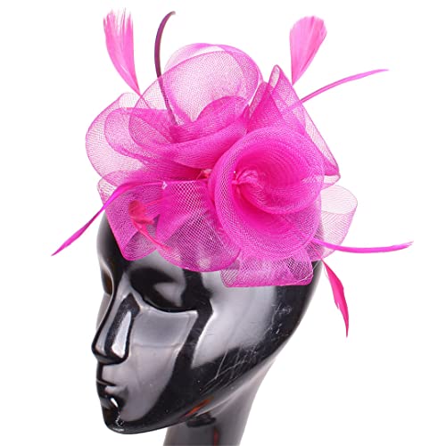 Großzügiger Damen-Fascinator mit Blume, handgefertigt, Feder-Haarschmuck, Haarnadel, Federn, Kopfschmuck für Damen von Lmtossey