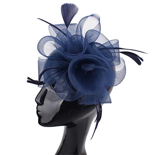 Großzügiger Damen-Fascinator mit Blume, handgefertigt, Feder-Haarschmuck, Haarnadel, Federn, Kopfschmuck für Damen von Lmtossey