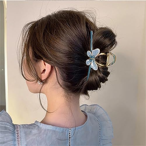 Koreanische Vintage Blumen Große Haar Klaue Clip Pferdeschwanz Frauen Haar Klaue Haarspange Haar Zubehör von Lmtossey