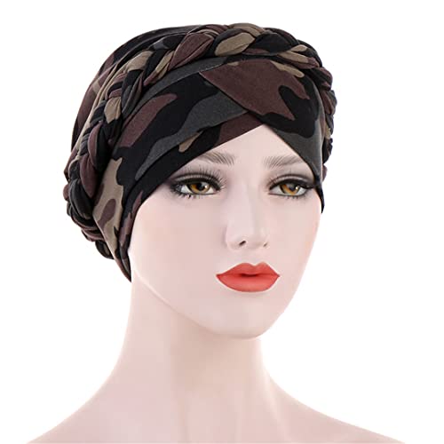 Lmtossey Bedrucktes Seiden-Stirnband für Damen, florales Stoff, kurz, geflochtenes Stirnband, kann das Haar verstecken von Lmtossey