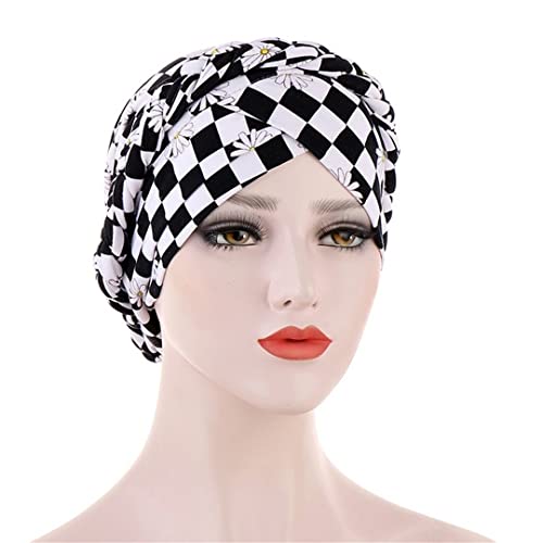 Lmtossey Bedrucktes Seiden-Stirnband für Damen, florales Stoff, kurz, geflochtenes Stirnband, kann das Haar verstecken von Lmtossey