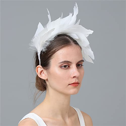 Lmtossey Federkopf, Damen, Hochzeit, Kopfbedeckung, Fascinator, Haarschmuck, Party, Haarschmuck, Brautschmuck von Lmtossey