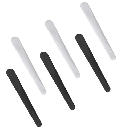 Kosmetikspatel, 6 Pcs Maske Spatel, Plastikspatel, Make-Up Spatel, kosmetische Löffel, zum Mischen und Probenahme Schwarz, weiß von Lmyzcbzl