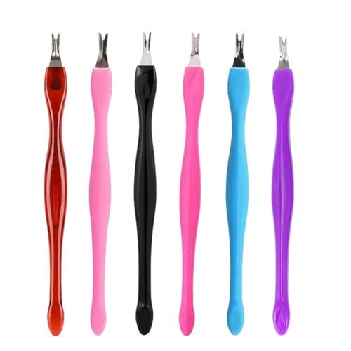 Nagelhautgabel, 6 Stück Cuticle Trimmer, Cuticle Pusher, Edelstahl Dead Skin Gabel, für Frauen Mädchen Maniküre von Lmyzcbzl