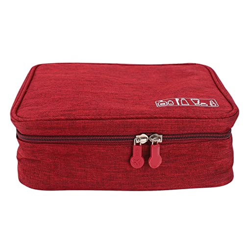 Lmzzdld Rot Wasserdicht Quadrat Frauen MäNner Make-Up Waschen Toiletten Artikel Kosmetik Tasche Make-Up Reisen Kit Organizer Tasche Transparent Intervall von Lmzzdld