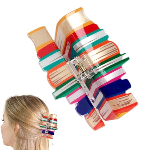 Lnhgh Buchförmige Haarklammern Für Haare, Acryl Buchförmige Haarklammer Für Frauen, Leichte Accessoires Für Pferdeschwanz Indoor Outdoor Reisen Fotoshooting von Lnhgh