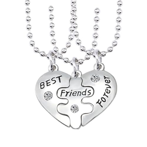 Lnhgh Freundschaftskette mit gespleißtem Herz, passende Halskette für beste Freunde | Beste Freunde für immer Anhänger Halskette | Liebes-Herz-Anhänger-Halsketten für Jungen, Freunde von Lnhgh