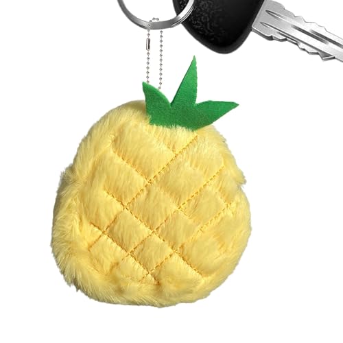 Lnhgh Frucht-Plüsch-Münzbeutel,-Münzbeutel | Kleines Portemonnaie im Plüsch-Design mit Fruchtmotiv | Verschleißfeste kleine Geldbörse mit Fruchtdesign, Plüschtaschenanhänger, multifunktional, passend von Lnhgh