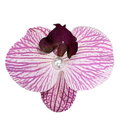 Lnhgh Haarblumen für Frauen,Orchideen-Haarspange | Blumen Haarnadel,Boho-Orchideen-Haarspangen, blumenförmiger Kopfschmuck, Haarschmuck für Tänzerin, Braut, Hochzeit von Lnhgh