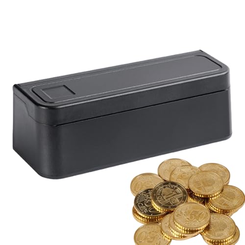 Lnhgh Münzaufbewahrungsbox, Münzaufbewahrungsboxen fürs Auto, Staubdichter Aufbewahrungskoffer für Sammlermünzen mit Selbstklebender Unterseite und Deckel, Multifunktionaler, platzsparender von Lnhgh