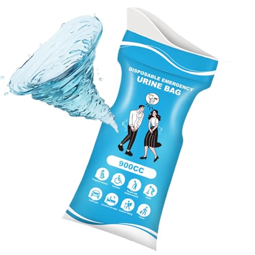 Lnhgh Urinbeutel Für Reisen | 900 ml Unisex Camping Urinbeutel Toilettenlösung | Auslaufsicher Für Erbrochenes Hygieneprodukte Für Frauen Männer Erwachsene Kinder Picknick Wandern Camping von Lnhgh