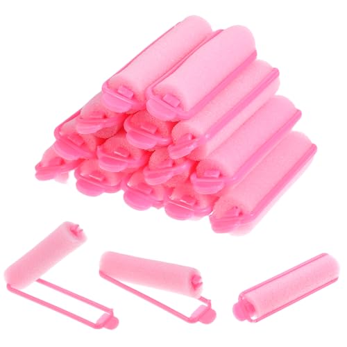 Lnngub 14 Stück Schwamm Lockenwickler, 70 x 15 mm Schaum Schwamm Lockenwickler Rosa Weicher Schwamm Lockenwickler DIY Haarstyling Friseurwerkzeuge Schlaf Lockenwickler für Frauen, Mädchen, Kinder von Lnngub