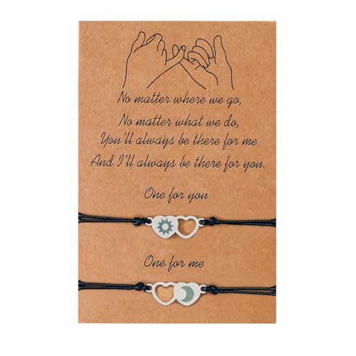 Lnnmomn 2 Stück/Set Paar Armbänder geflochtene Handseile für Frauen Pinky Promise Distanz passende Armbänder für Paare, One Size, Legierter Stahl, Kein Edelstein Lnnmomn 2 Stück/Set Paar Armbänder geflochtene Handseile für Frauen Pinky Promise Distanz passende Armbänder für Paare, One Size, Legierter Stahl, Kein Edelstein von Lnnmomn