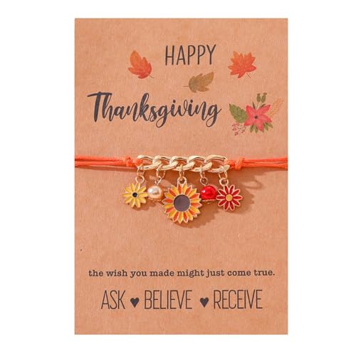 Lnnmomn Thanksgiving-Herbst-Armband für Damen, Sonnenblumen-Armband, handgewebt, Ernteorange, handgefertigtes Webarmband, Herbst-Party, Gastgeschenke, Urlaubsgeschenke Lnnmomn Thanksgiving-Herbst-Armband für Damen, Sonnenblumen-Armband, handgewebt, Ernteorange, handgefertigtes Webarmband, Herbst-Party, Gastgeschenke, Urlaubsgeschenke von Lnnmomn