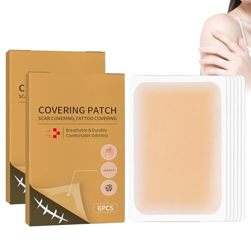 2 Stück Tattoo Abdeckung Tattoo Cover Up Pflaster, Silikon Narbenblätter, Tattoo Deck-Up-Patch Wasserdichtes Tattoo Cover-Up Tape, Geeignet Zum Abdecken Von Tätowierungen Muttermalen Concealer 2pcs von Lnwaci
