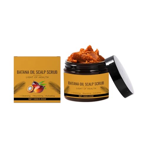 Batana Oil Scalp Scrub, Itchy Scalp Relief Dandruff Shampoo 2 In 1 Shampoo Exfoliating Scalp Exfoliator For Women Men von Lnwaci