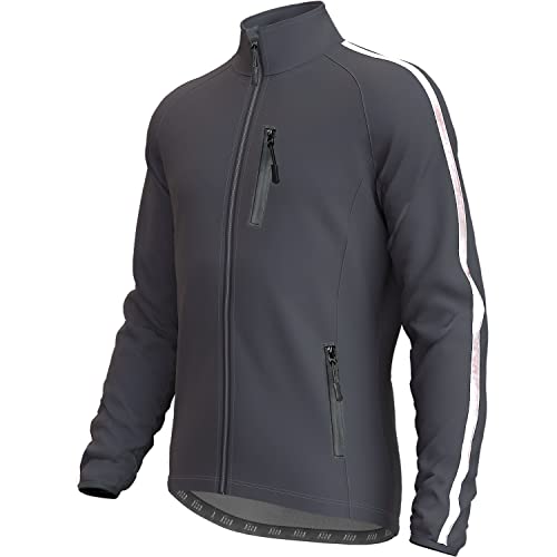 Lo.gas Herren Fahrradjacke Winter Fahrradbekleidung Herren Fahrrad Jacke Thermo Radjacke Winddichte Atmungsaktiv Laufjacke Fleece Radsport-Jacken für Herren von Lo.gas