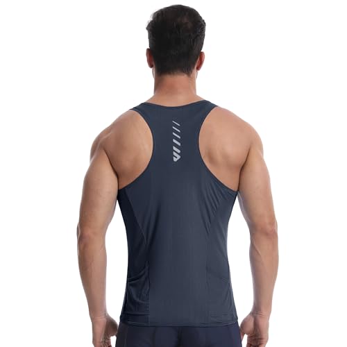 Lo.gas Rennrad Trikot Herren Ärmellos, Radtrikot Leichtgewicht und Atmungsaktiv, Fahrradtrikot mit Gesäßtasche, Grau Blau, XXL Lo.gas Rennrad Trikot Herren Ärmellos, Radtrikot Leichtgewicht und Atmungsaktiv, Fahrradtrikot mit Gesäßtasche, Grau Blau, XXL von Lo.gas