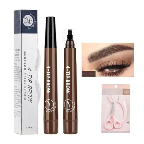 Microblading-Augenbrauenstift, 2025 Verbesserter 3D-Augenbrauenstift mit wasserfestem Applikator mit Mikrogabelspitze, Natürlicher Augenbrauenstift mit feinem Strich und Haaren for Frauen mit Augenbra von LoKori