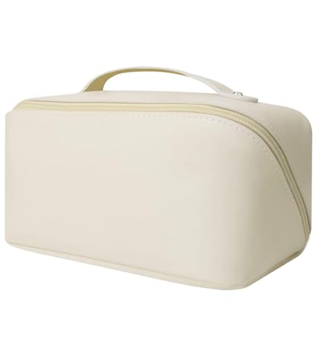 Multifunktionale Reise-Kosmetiktasche für Damen und Mädchen, wasserdichte Make-up-Organizer-Tasche aus Pu-Leder, Große Reise-Kulturtasche, Tragbarer Kosmetik-Organizer,E von LoKori