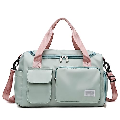 Reise-Weekend-Taschen für Damen, Sporttasche, Reisetasche, Übernachtungstasche für Reiseutensilien, Übernachtungstasche mit Schuhfach (mit Schultergurt), 38 L,D von LoKori