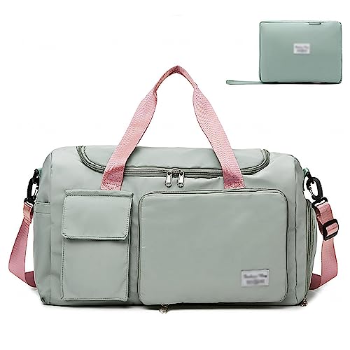 Sport- und Sporttasche für Damen und Herren, Weekender-Handgepäcktasche mit Schuhfach, Faltbare Wasser-Reisetasche, Yoga-Tasche, Handgepäcktasche,B von LoKori