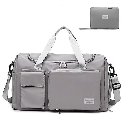 Sport- und Sporttasche für Damen und Herren, Weekender-Handgepäcktasche mit Schuhfach, Faltbare Wasser-Reisetasche, Yoga-Tasche, Handgepäcktasche,G von LoKori