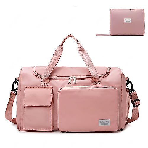 Sport- und Sporttasche für Damen und Herren, Weekender-Handgepäcktasche mit Schuhfach, Faltbare Wasser-Reisetasche, Yoga-Tasche, Handgepäcktasche,H von LoKori