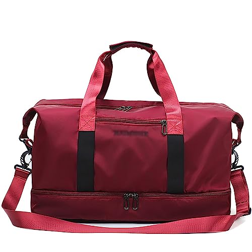 wasserdichte Reisetasche/Wochenendtasche mit Trocken- und Nasstrennung für Damen und Herren/Kabinentasche/Sporttasche/Sporttasche/18,11 X 9,84 X 10,23 Zoll/30 L,C von LoKori