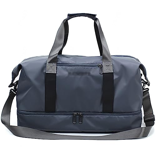 wasserdichte Reisetasche/Wochenendtasche mit Trocken- und Nasstrennung für Damen und Herren/Kabinentasche/Sporttasche/Sporttasche/18,11 X 9,84 X 10,23 Zoll/30 L,D von LoKori