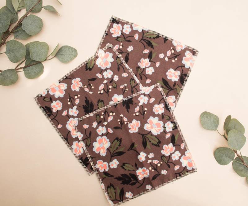 Baumwoll Taschentuch, Wiederverwendbare Handgemachte Hankies, Zero Waste, Wiederverwendbares Handmade in Uk von LoNaCrafts