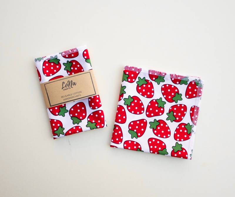 Baumwoll Taschentücher, Handgemachte Handmade in Uk von LoNaCrafts