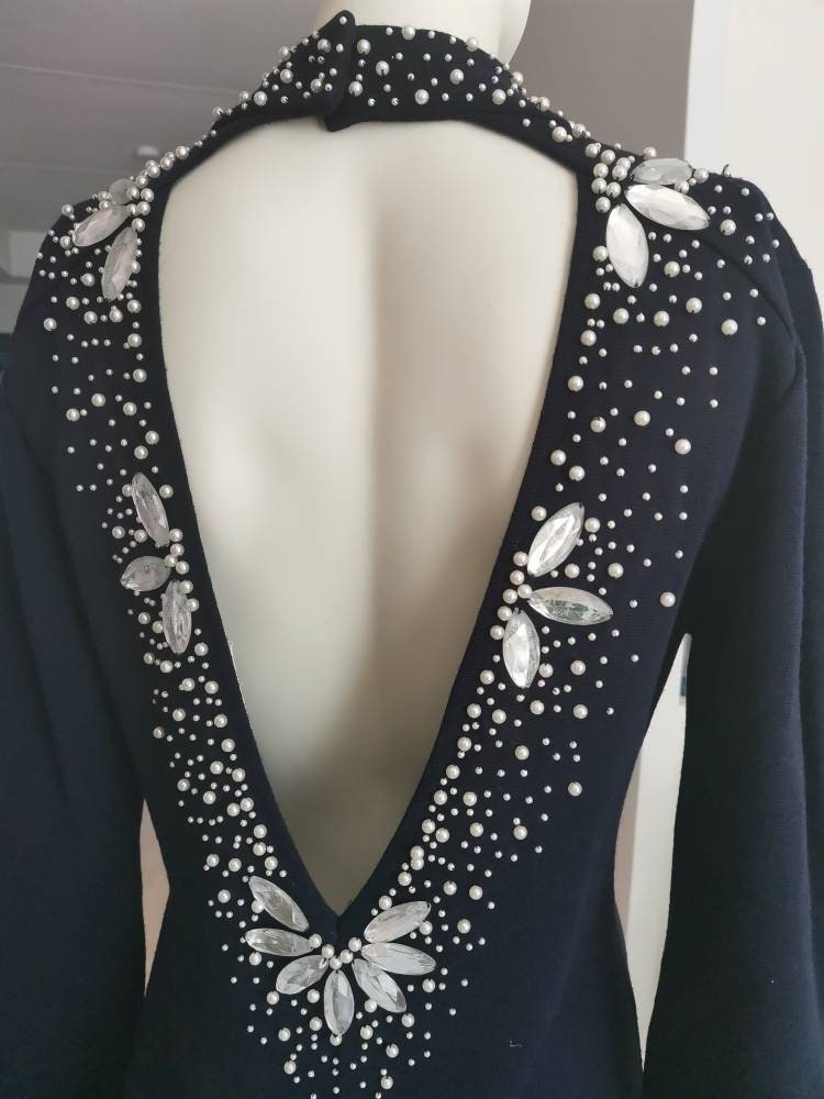 Fab Vintage Perlen Kleid Mit Offenem Rücken. Größe Klein Bis Mittel. Schick von LoPasadoEsPasado