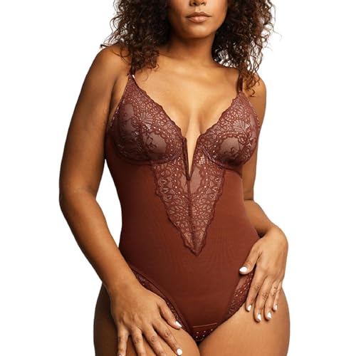 LoRier Spitze Bodysuit für Frauen Bauch Kontrolle Shapewear V-Ausschnitt rückenfreie Tank Tops EIN Stück Körper Shaper Taille Trainer Korsett LoRier Spitze Bodysuit für Frauen Bauch Kontrolle Shapewear V-Ausschnitt rückenfreie Tank Tops EIN Stück Körper Shaper Taille Trainer Korsett von LoRier