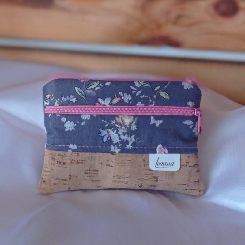 Kork Portemonnaie, Mini-Tasche, Geldbeutel, Baumwolle, Lila Kork Portemonnaie, Mini-Tasche, Geldbeutel, Baumwolle, Lila von LoaanaShop