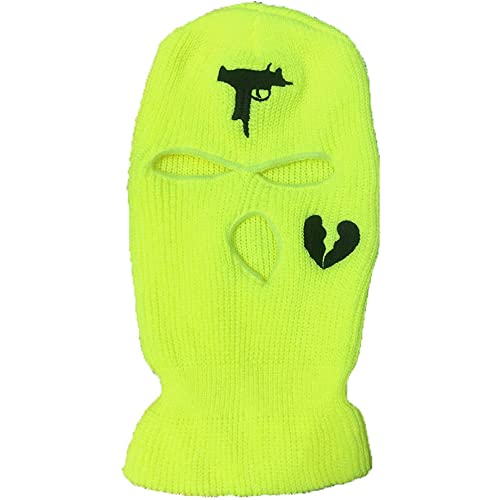 High Fashion Damen Herren Sturmhaube Weiche Erwachsene Balaclava 3-Loch Kopfhaube - Mehrere Farben(Fluoreszierendes Gelb,Einheitsgröße) von Loalirando