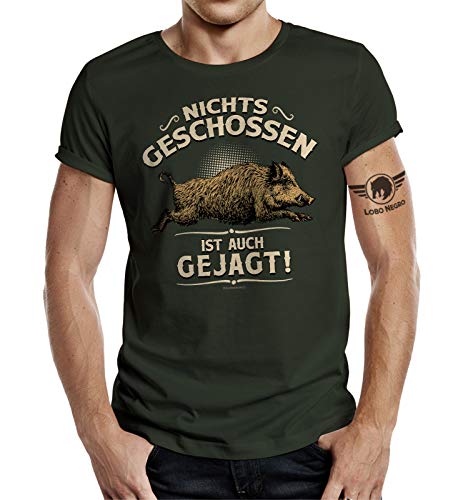 Jäger T-Shirt: Nichts geschossen ist auch gejagt L von LOBO NEGRO