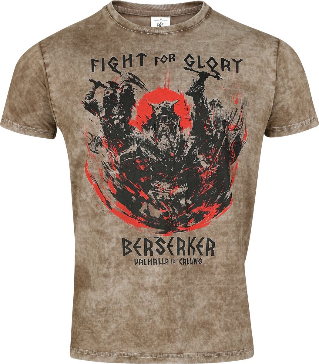 Lobo Negro Fight For Glory T-Shirt braun in 3XL von Lobo Negro