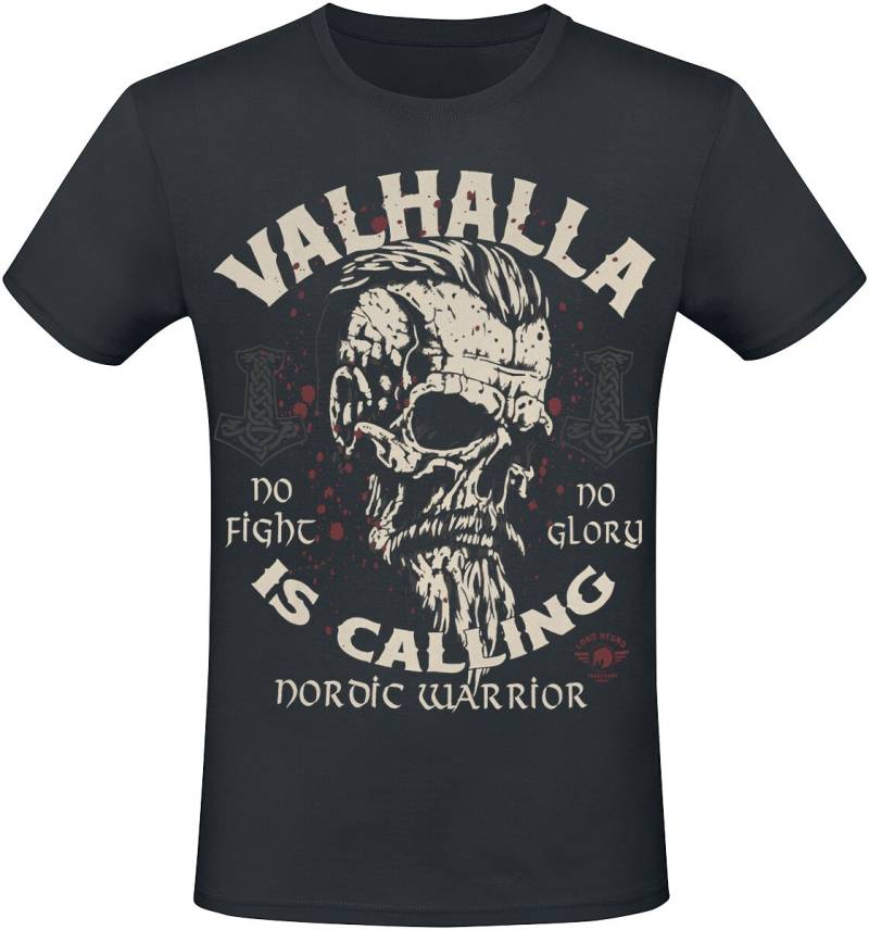 Lobo Negro Valhalla Is Calling T-Shirt schwarz in XXL von Lobo Negro