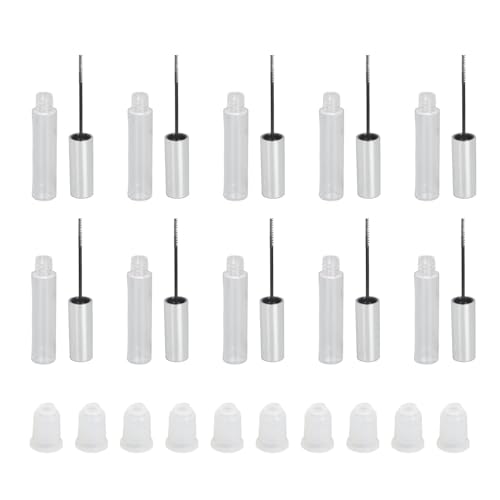 10 Stück 10 ml transparente leere Mascara-Tube und Zauberstab-Behälter mit Stopper für DIY Wimpern-Make-up von Loboo Idea