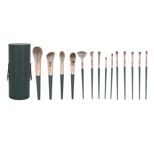 Grünes Make-up Rouge Pinsel Set Weicher Ergonomischer Griff Synthetische Faser Lidschatten Rouge Kit Grün von Loboo Idea