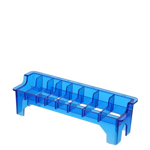 PLASTIC HAIR CLIPPER GUIDE COMB ORGANIZER STORAGE CASE FOR SALON AND HOME USE BLACK (Blue) von Loboo Idea